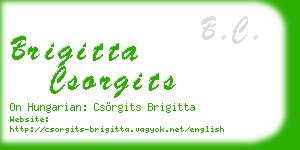 brigitta csorgits business card
